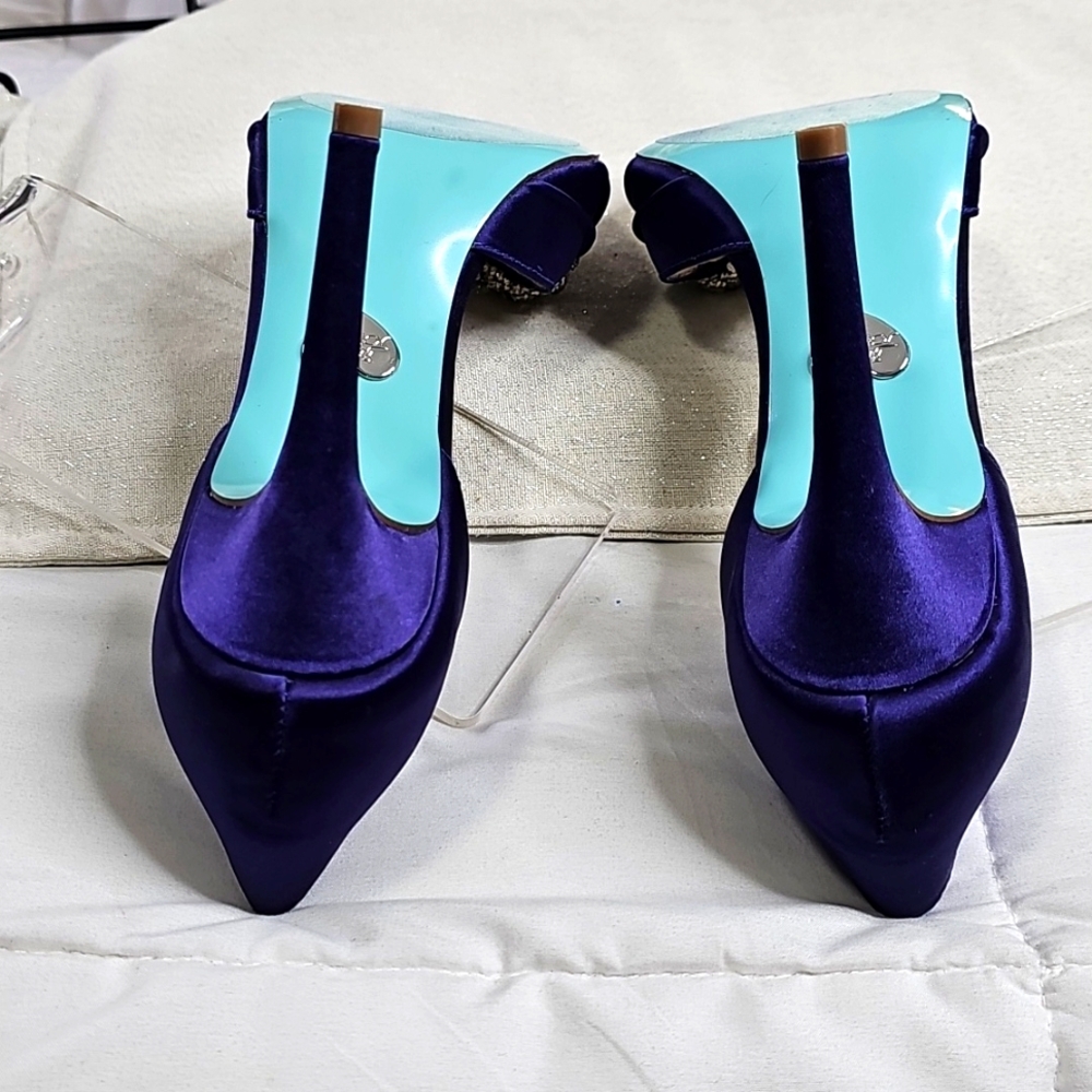 Betsey Johnson Purple Stiletto Heels Elegant Wear Office Wear Career Wedding - Picture 12 of 17